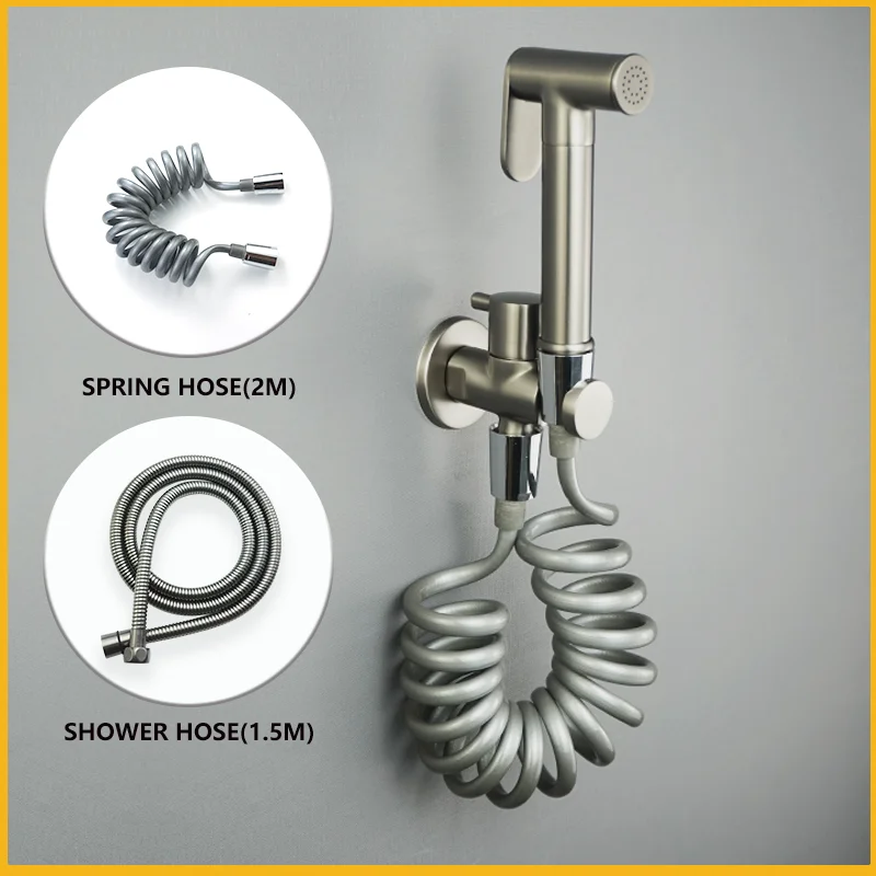 Настенный латунный зеркальный ручной Душ смеситель для туалета распылитель с