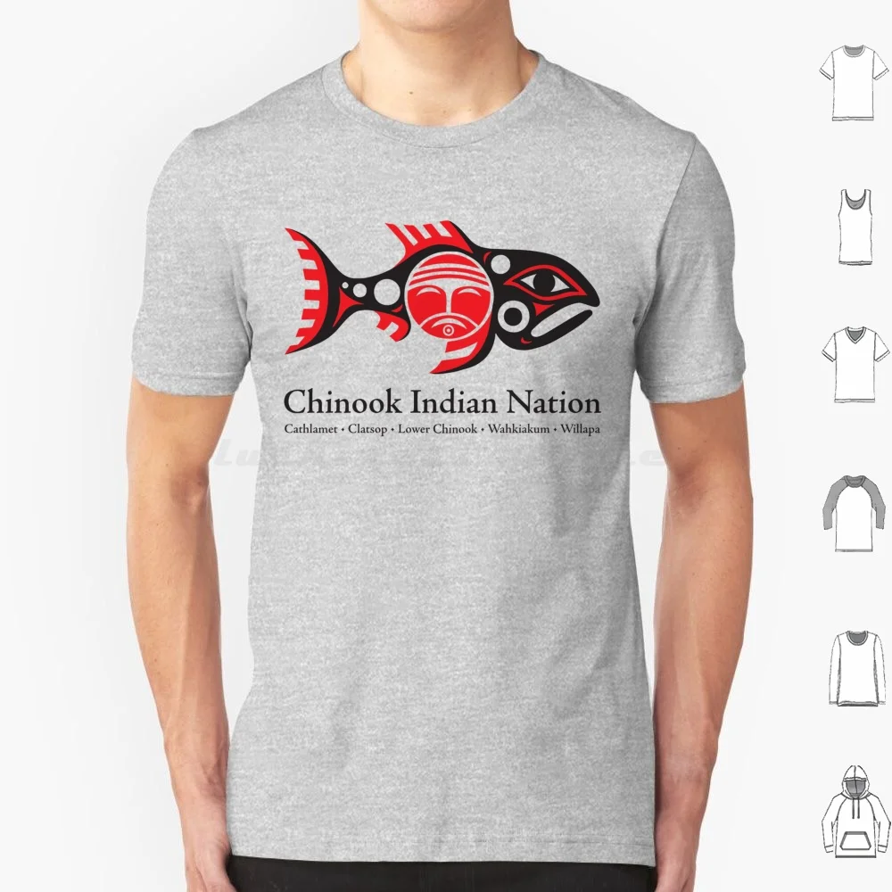 Логотип китайского этнического племени горизонтальная футболка Chinook для мужчин