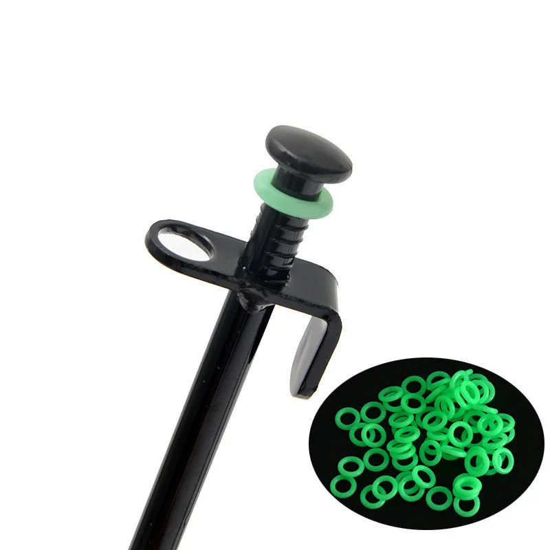 

100pcs/lot Luminous Ground Nail Ring Silicone 0-shaped Outdoor Camping Tent Nail Fluorescent Circle for Fishing Tent Accessories