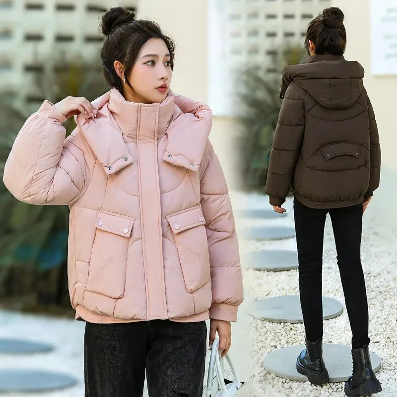 Новая женская зимняя куртка пуховое пальто с хлопковой подкладкой женское