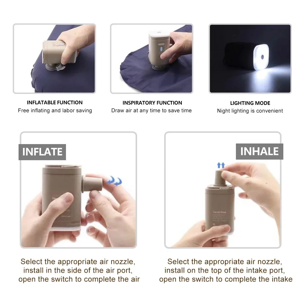 Widesea портативный Электрический надувной насос с кемпингом светильник наружная