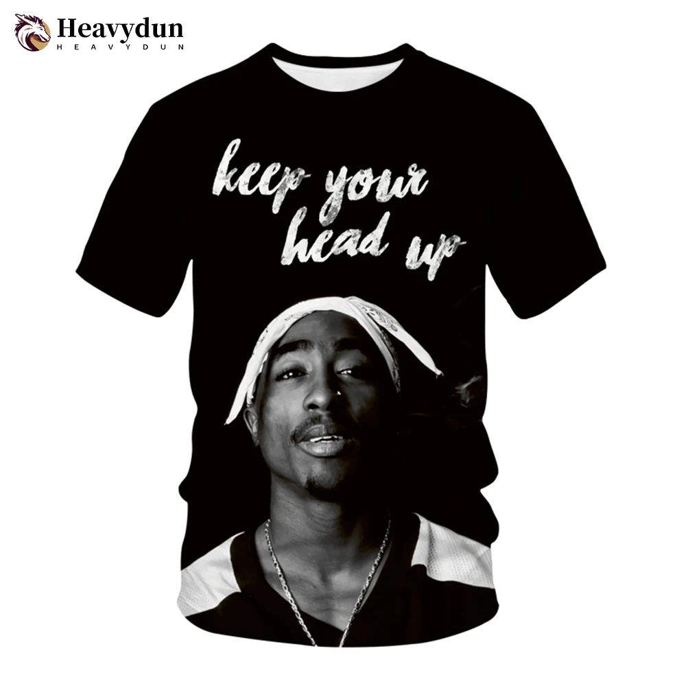2022 Hot Sale Rapper 2Pac Tupac 3D Printed T-shirts Men Women Fashion Casual Cool Short Sleeve Hip Hop Streetwear Cool Tops