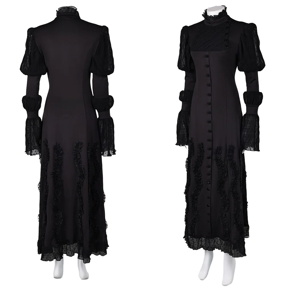 2024 черное платье для косплея Wiked Witch Elphaba костюм шляпа комплект очков женская