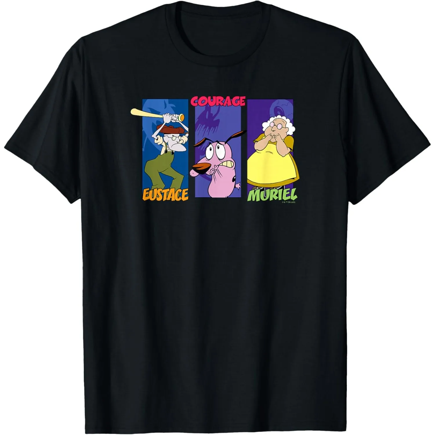 Фото Футболка с графическим принтом Courage The Cowardly Dog Eustace Courage Muriel, мужская футболка с короткими рукавами №1