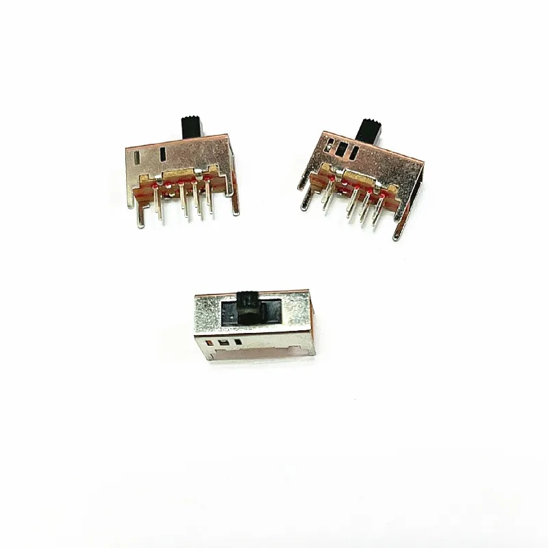 

Переключатель-тумблер SS23D03 G5, двухрядный, 3-ступенчатый, вертикальный, с 8 редукциями, высота 5 мм, маленький