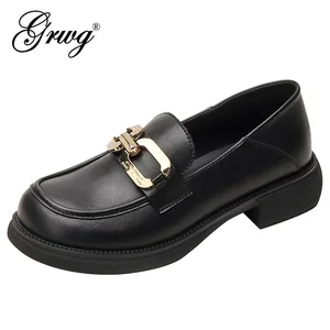 100% Genuine Leather Women's Loafers Spring Summer Footwear New Designer Low Heels Pumps Party Shoes Office Ladies Girls Shoes