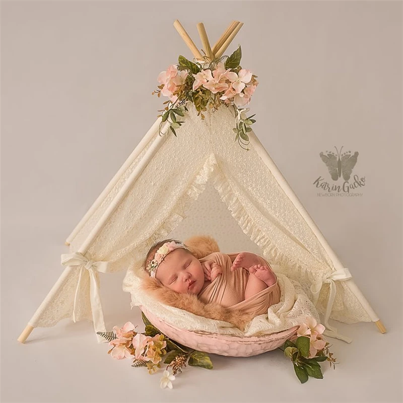 Dvotinst Newborn Baby Photography Props Mini Wigwam Tent Decoration Fotografia Accessories Infantil Studio Shooting Photo Prop | Детская