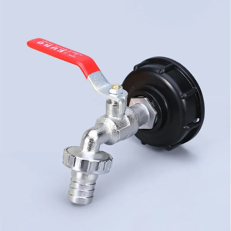 

2023NEW S60X6 Thread IBC tank adapter Alloy Brass Tap 1/2'' 3/4'' Replacement Valve Fitting Parts For Home Gard