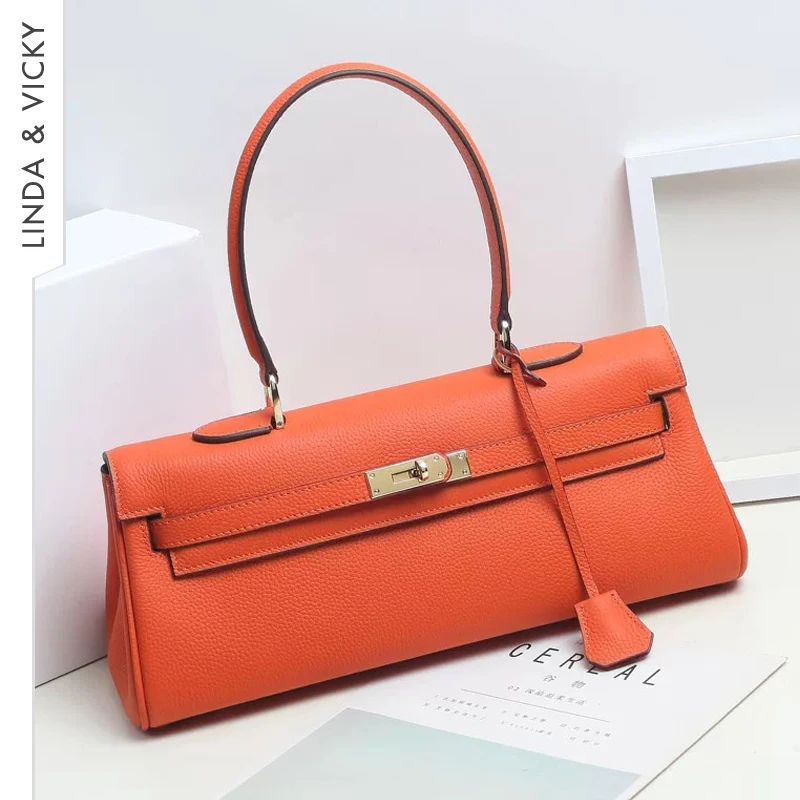 

Luxury Designer Tote Bags Fashion Genuine Leather Classic Lock Women's Shoulder Bag 2022Large Capacity Platinum Underarm Handbag