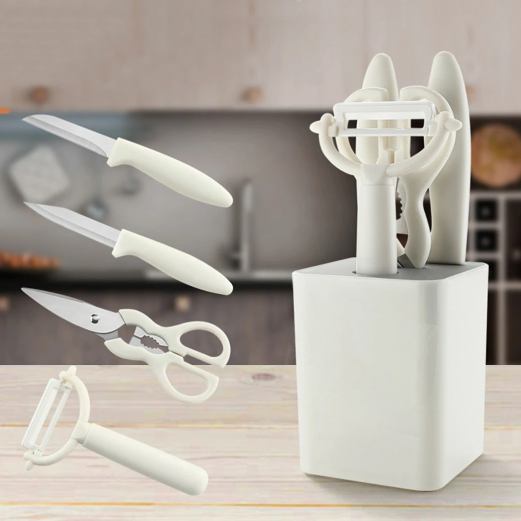 

4Pcs/Set Kitchen Tools Set Small Sharp Fruit Peeler Food Cutter Scissors With Base Multi-Purpose Kitchen Food Graters Accessory