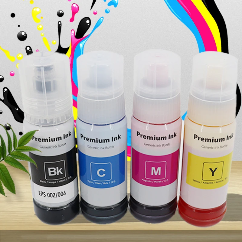 

1pc 70ml 002 004 Premium Ink Refill Inkjet Printer Quick Drying Color Dye For EPSON L3251 L3253 3255 L3119 L3108 L3156