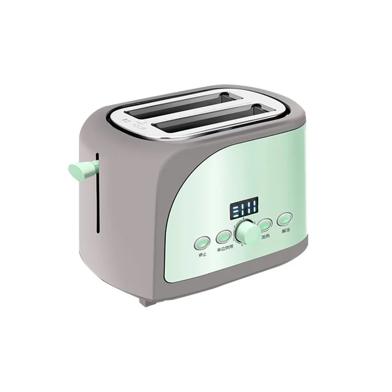 

Stainless Steel Bread Maker Timer Electric Toaster Sandwich Toast Oven Grill 2 Slices Slot Automatic Breakfast Baking Machine EU