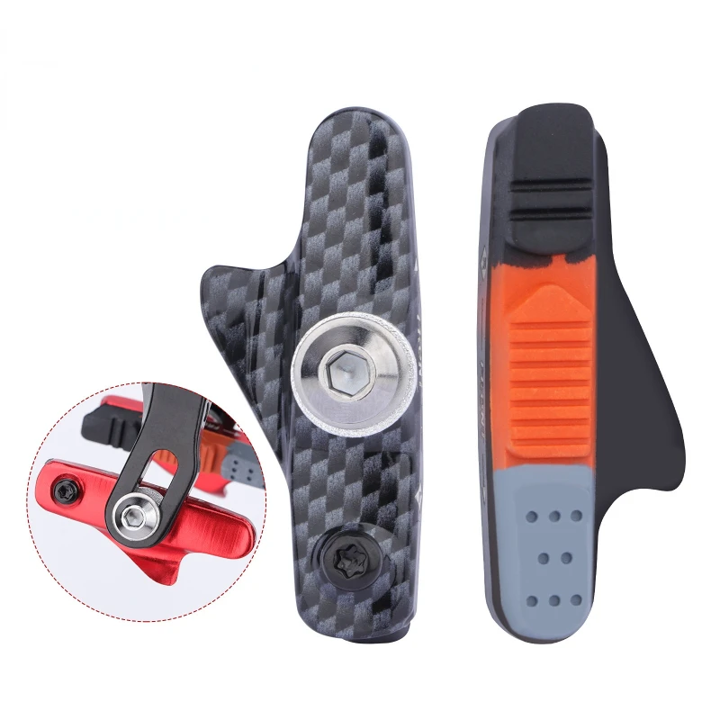 

Road Bike Brake Pads V-brake Pad With Mud Trough Silent Aluminum Alloy Rim C Brake Pads Rubber Sheet Bicycle Accessories