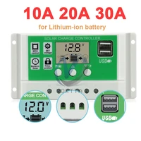 12v 24v 10a20a30a lithium acid battery solar controller pwm battery charger solar controller pv regulator for lithium battery