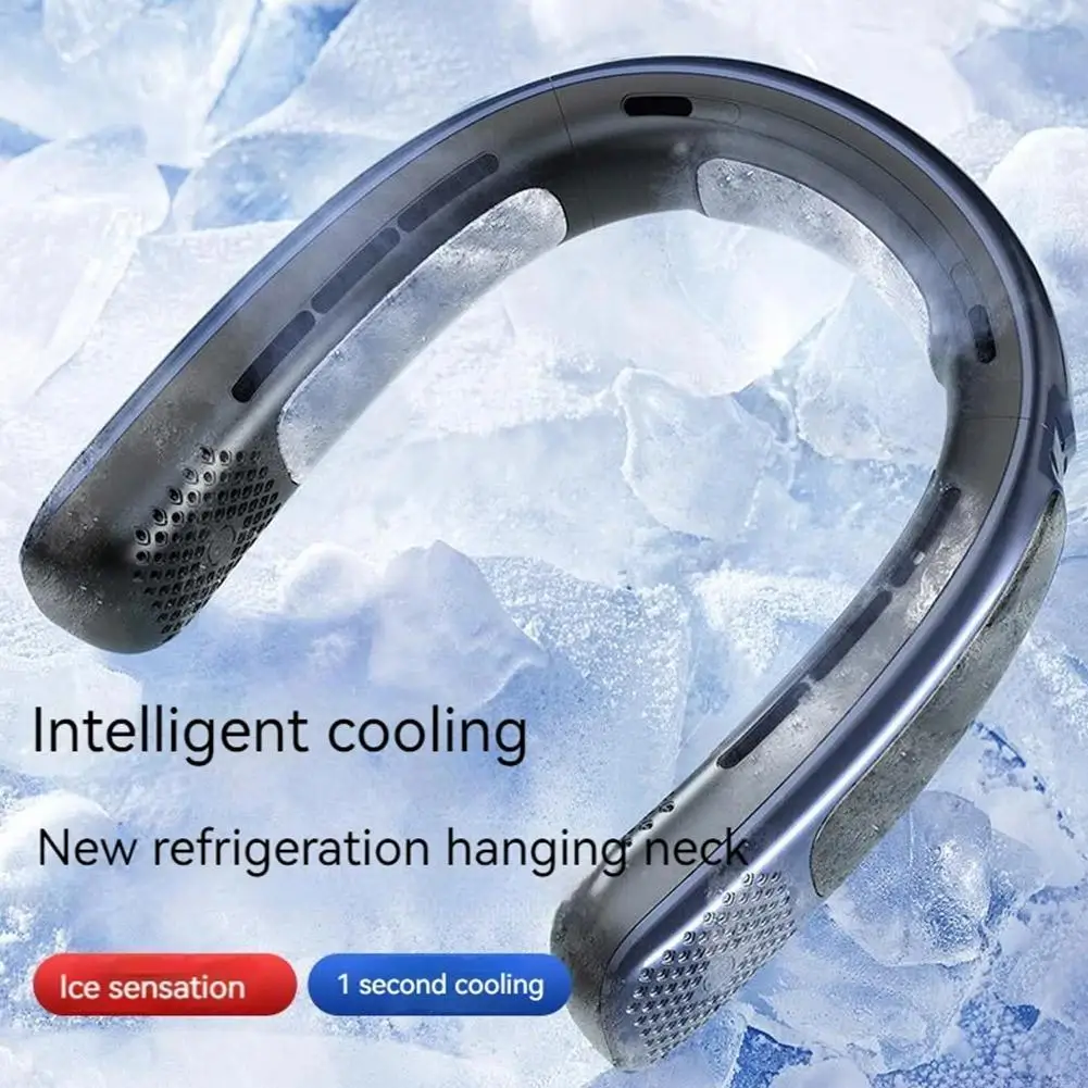 

USB Portable Hanging Neck Cooling Fan Air Cooler Little Electric Air Conditioner Rechargeable Neckband Bladeless Fan