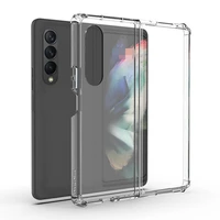 shockproof silicone case for samsung galaxy z fold 3 front back clear case cover for galaxy z fold3 bumper shell protective case