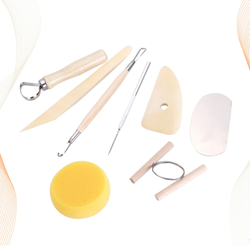 

8 Pcs Kids Tools Pottery Tool Kit Polymer Clay Tools Clay Sculpture Ceramic Tools Bamboo Ceramic Clay Tools Child