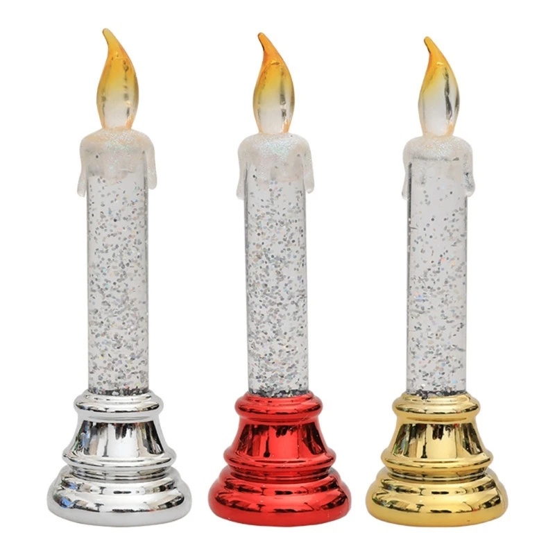 

Новинка 2022, рождественская свеча с основанием, электрическая свеча, беспроводная свеча, праздничный светильник для настройки стола, Рождес...