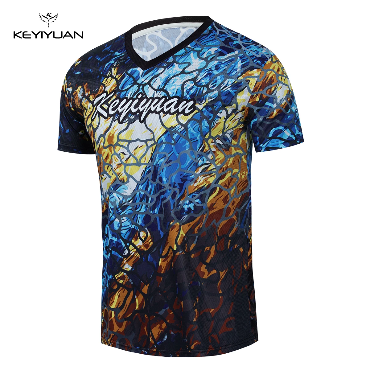 

KEYIYUAN Summer Men Mountain Downhill Clothes Motocross Shirt Motorcycle Off-road T-shirt Ride Bicycle Short Sleeve Mtb Jersey