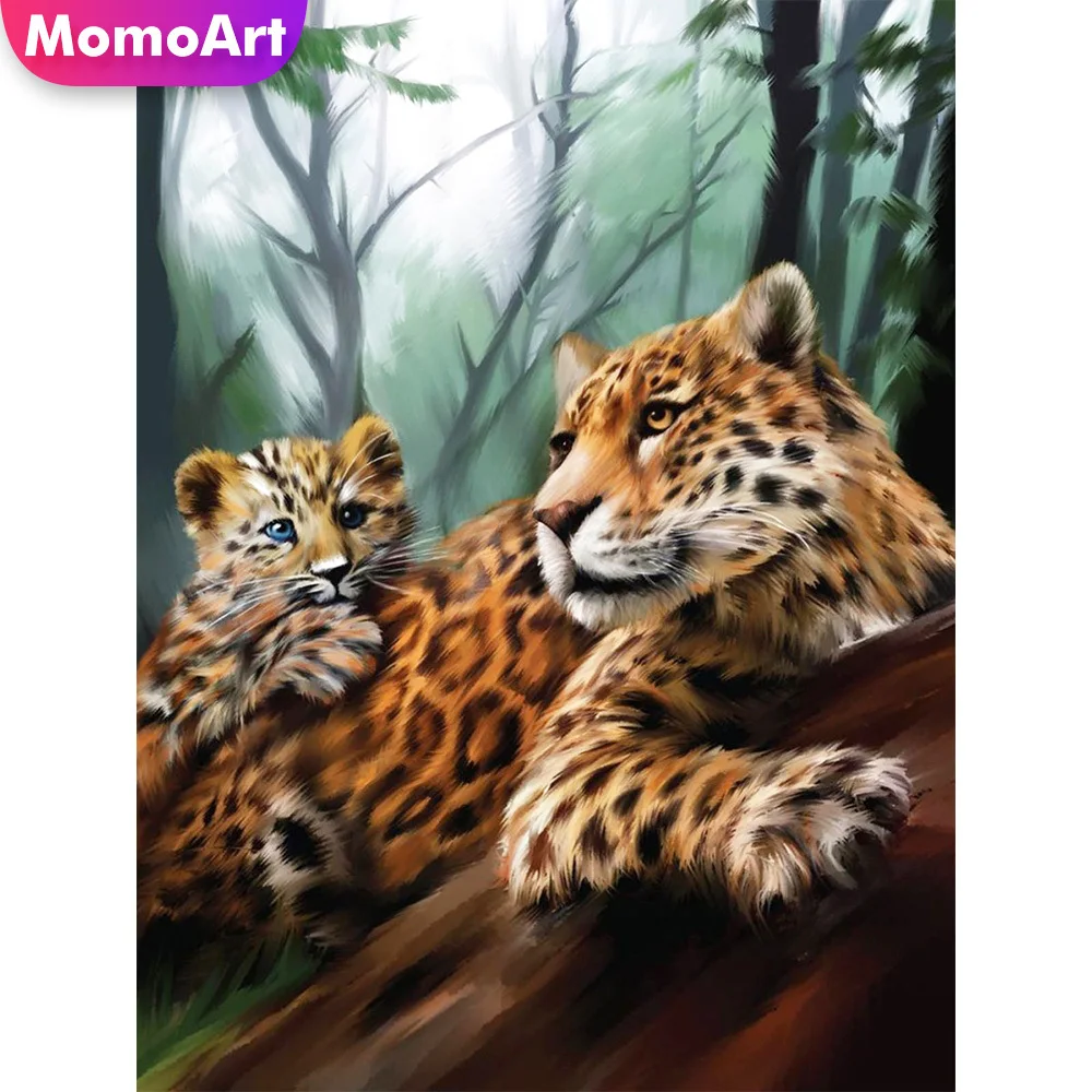 

MomoArt Новое поступление, Алмазная мозаика, леопардовая вышивка, алмазная живопись, животное, «сделай сам», полностью квадратная, круглая выши...