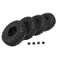 4pcs 120mm plastic 2 2 beadlock wheel rim tire set for 110 rc crawler car axial scx10 wraith rr10 capra traxxas trx4