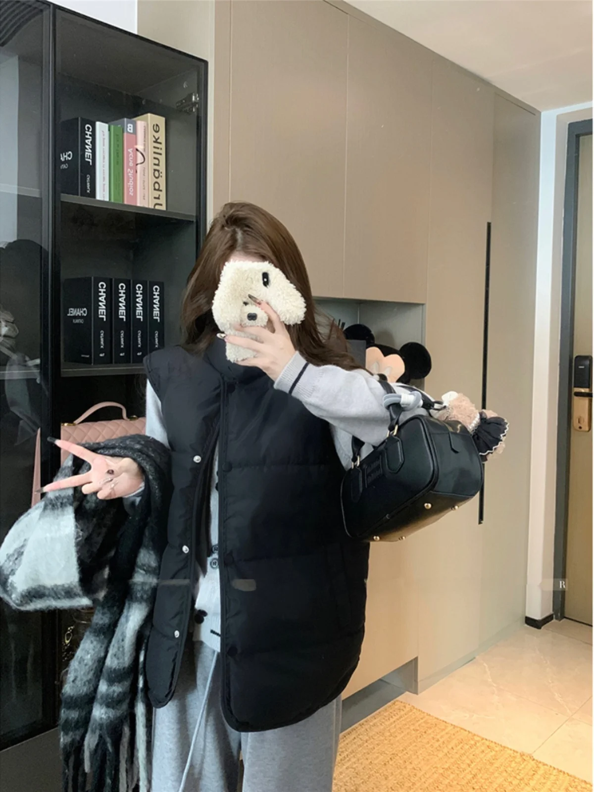 Корейская серия теплая куртка с хлопковой подкладкой жилет верхняя одежда