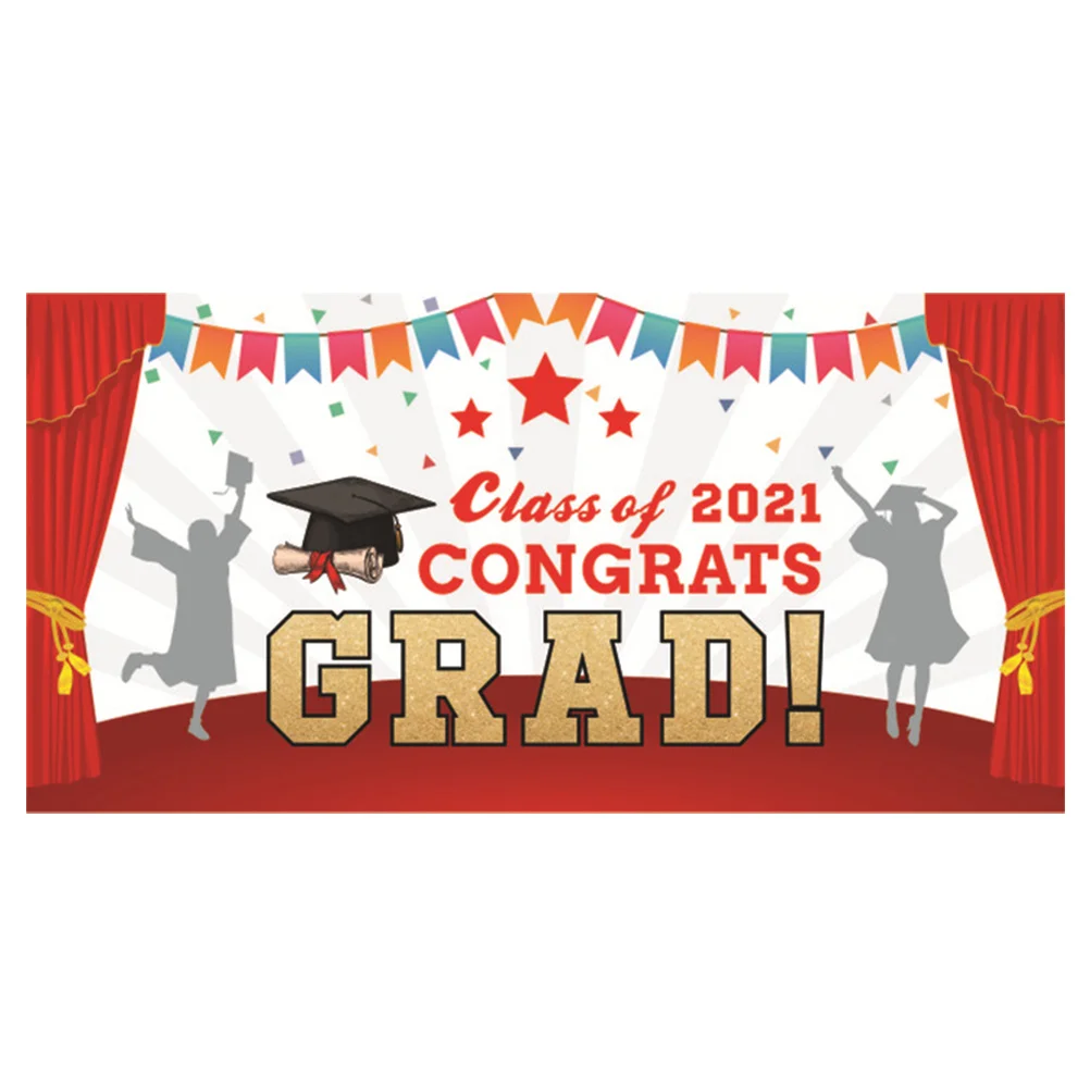

1Pc Graduation Party Banner Photo Booth Prop Photography Accessory Delicate Graduation Backdrop Creative Tapestry