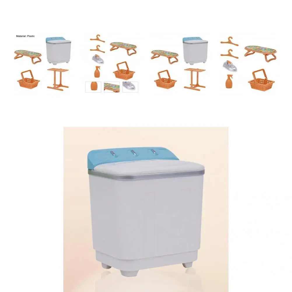 

Convenient to Store Plastic Basket Iron Pretend Play Toy for Home Ornament
