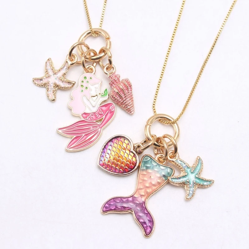 Забавная цепочка с подвеской в ​​форме сердца универсальный кулон ожерелье для