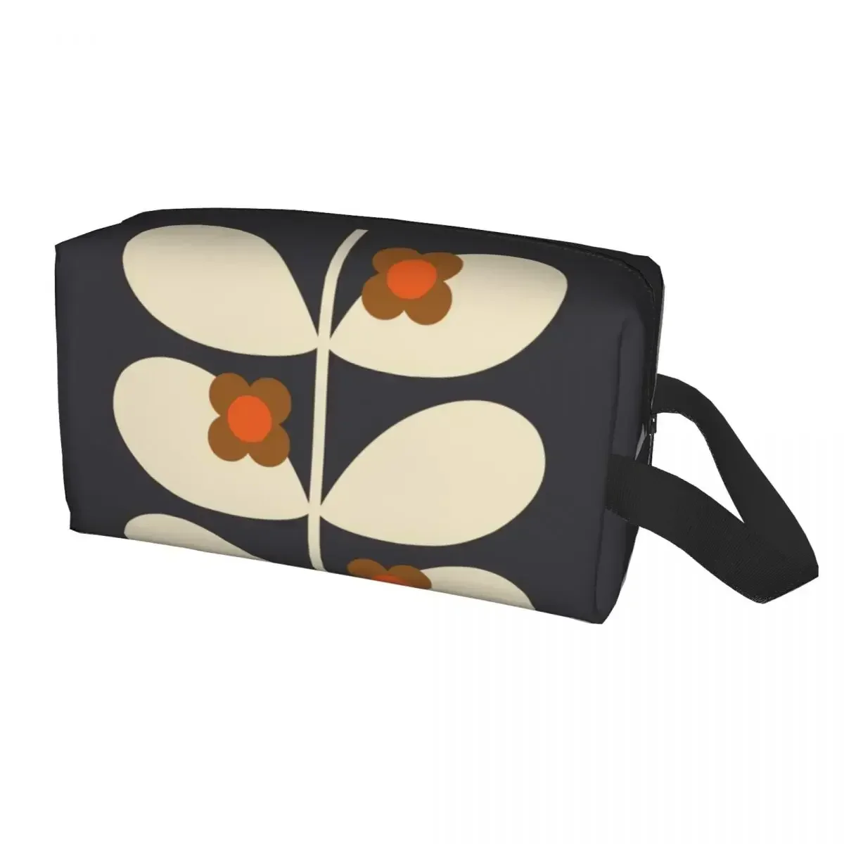 Фото Косметичка с принтом Wild Rose Stem Jet Orla Kiely, женская модная косметичка большой емкости, косметичка для хранения косметики №2