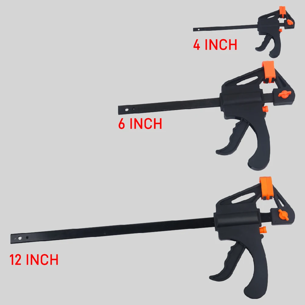 

2 шт. быстрозажимные зажимы, быстроразъемные зажимы, 4/6/12 дюймов для работы по дереву, рукоделия, сделай сам, зажим
