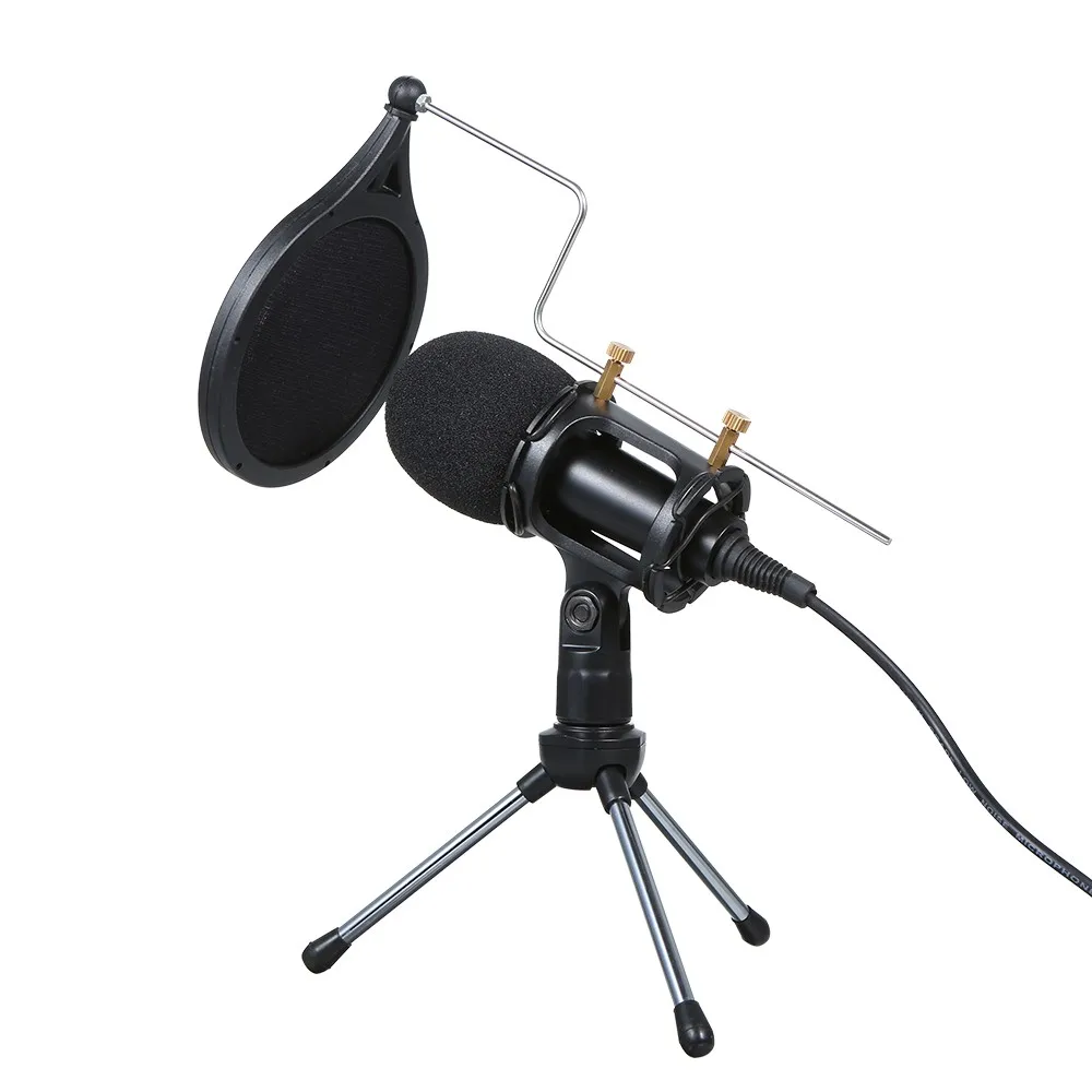 

Wired Condenser Microphone Audio 3.5mm Studio Mic Vocal Recording KTV Karaoke Mic with