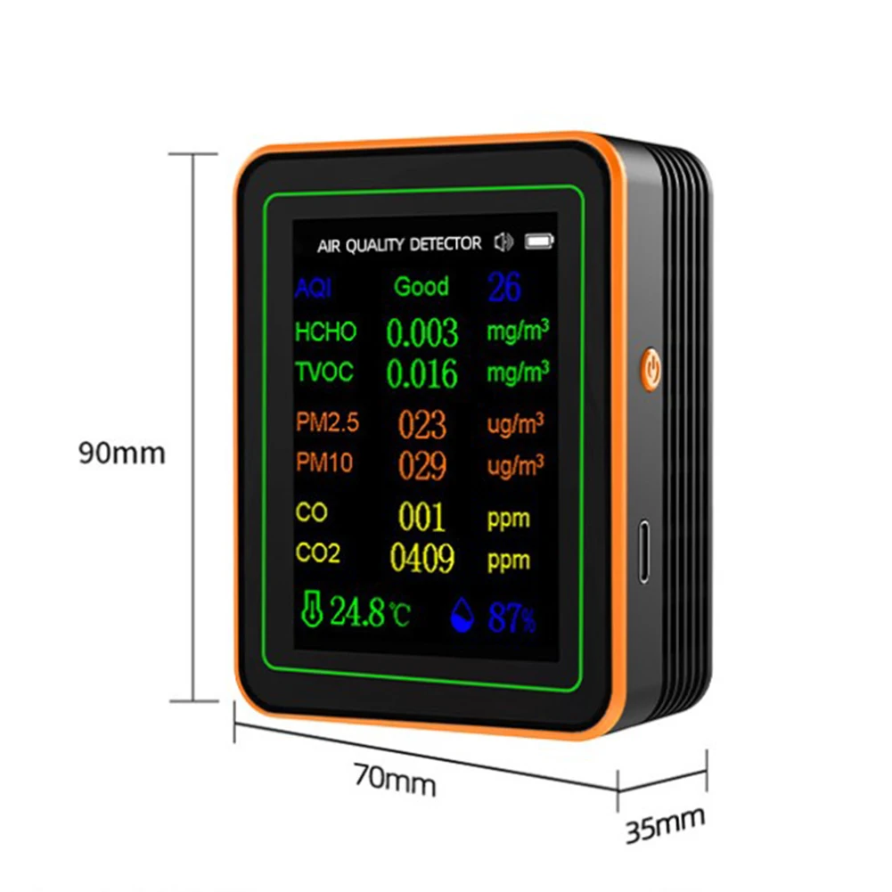 Монитор качества воздуха в помещении 10-в-1 Высокоточный детектор Измерение