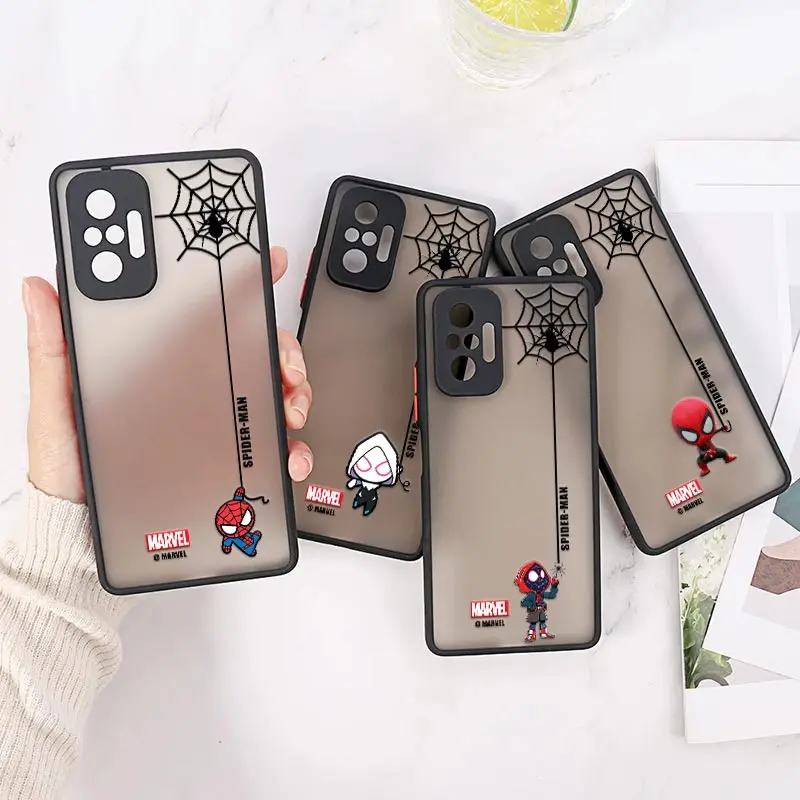 

Cartoon Marvel Spider-man For Redmi Note 11 Cases Redmi 8 9 9A 9C 9T 10C 6A 7A 7 Note 8 10 11 9 Pro Case Matte Cover Spider Gwen