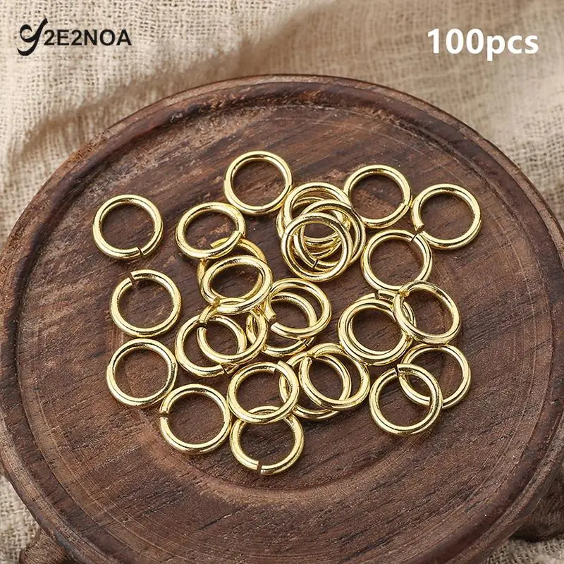 

100Pcs Brass Open Jump Ring Round Gold Color Split Rings For Jewelry Making Findings DIY Connector DIY Jewelry Ring