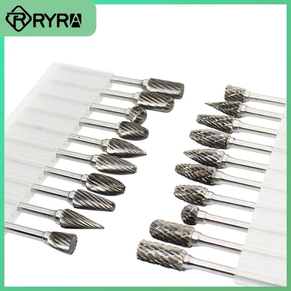 

Hard Alloy Engraving Bits Rotary Burrs Drill Set For Dremel Accessories Single/double Groove Milling Cutter Drill Bit Tools