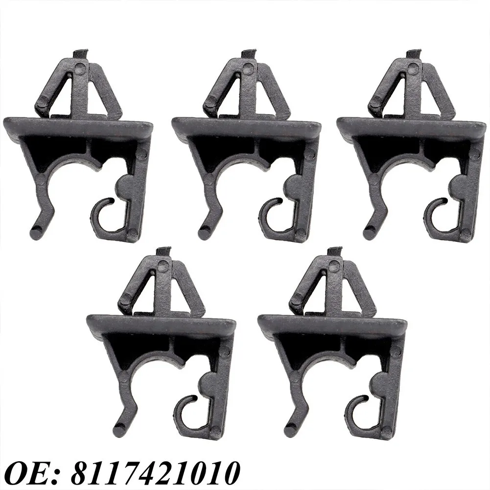 

5pcs Hood Bonnet Rod Support Prop Stay Clip Clamp For KIA Sportage Ceed Carens For Kia Spectra/Sephia/Cerato LD 2004-2009 Black