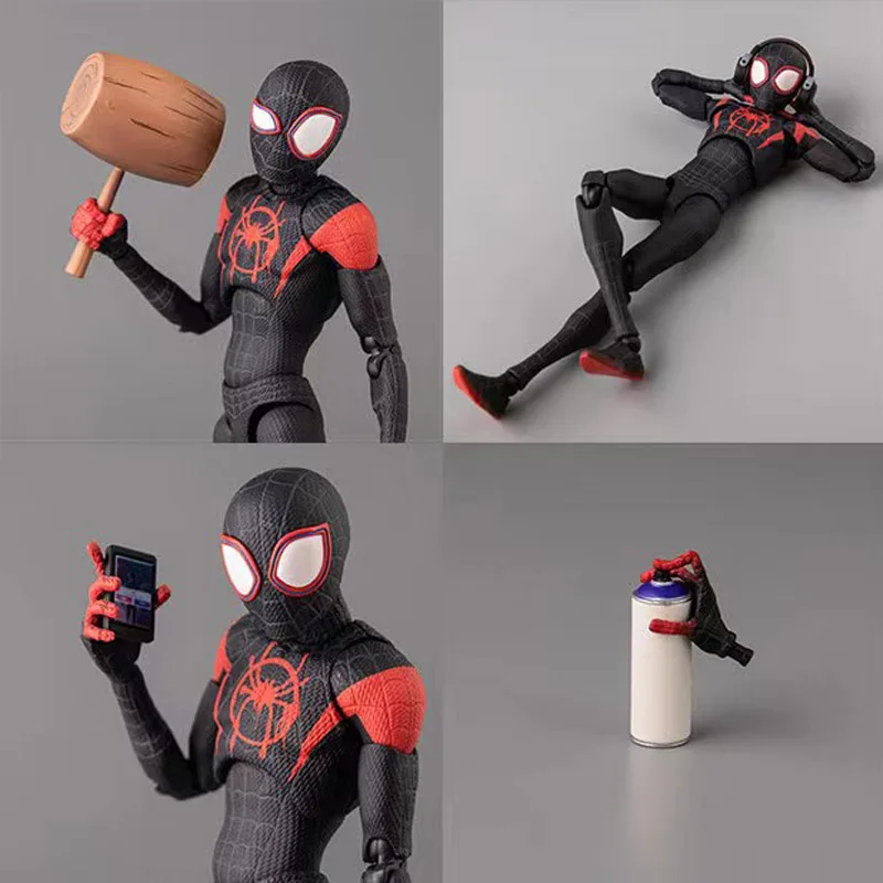 

Marvel Spiderman Miles Morales Action Figure Model Spider-Man Into The Spider Verse Peter Parker Miles Figurine Kids Gifts Toys