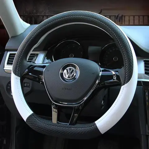 For Volkswagen Suiteng Langyi Maiteng Tiguan L Golf 7 Weiling Polo Santana Four Seasons Car Leather Steering Wheel Cover
