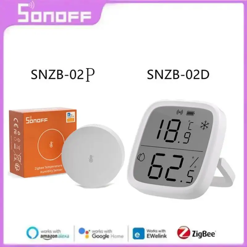 SONOFF SNZB-02D/SNZB-02P Zigbee умный датчик температуры и влажности с ЖК-экраном для EWeLink Alexa