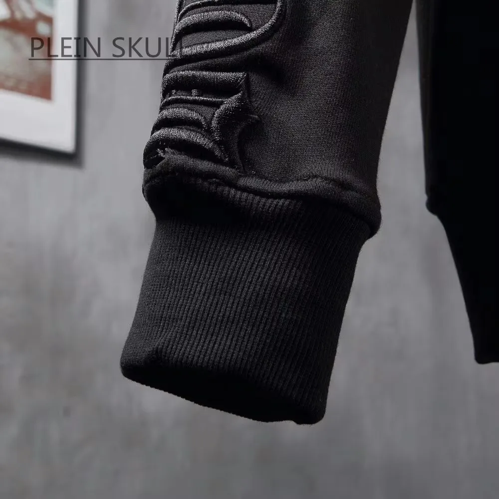 Мужской костюм Plein Skull Luxury Brand: весенне-осенний спортивный пиджак и повседневные брюки в стиле хип-хоп, удобный комплект с круглым вырезом, размеры M-XXXL (art.: 3920dbde151cb) - 3920dbde151cb