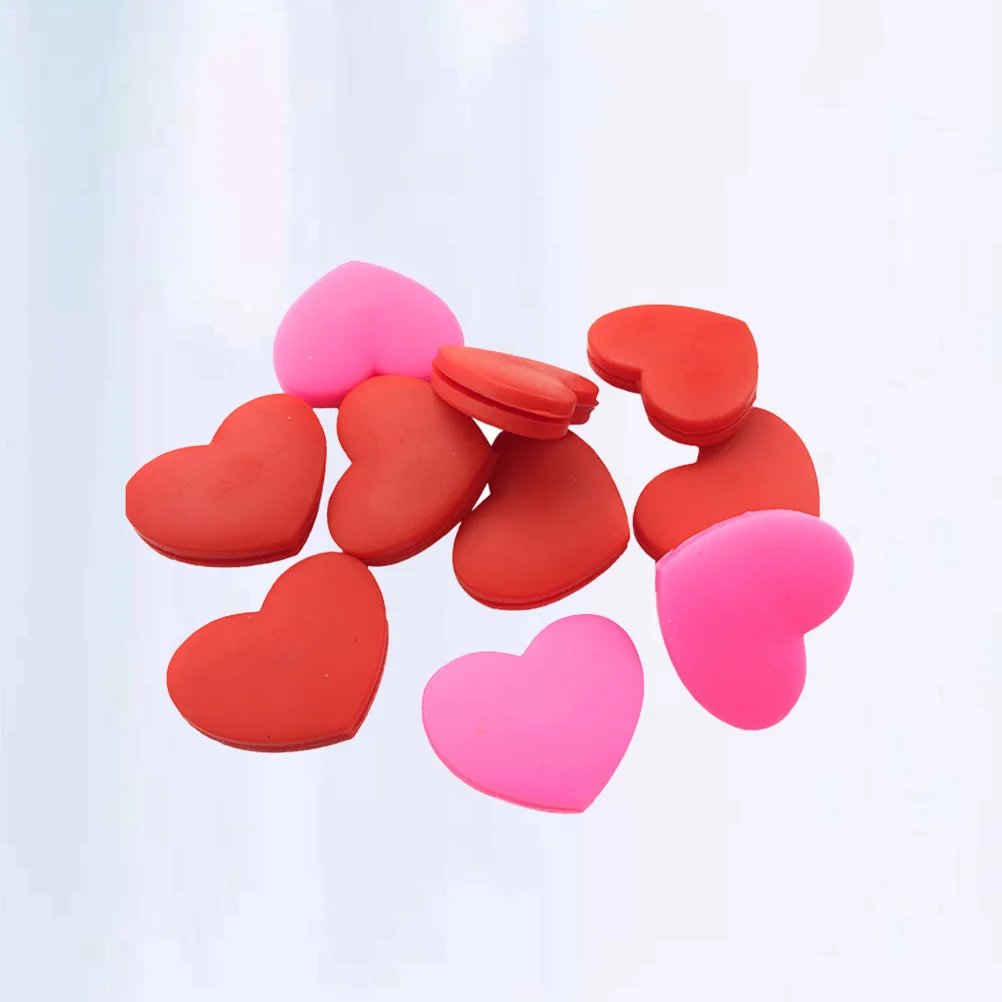 

10 Pcs Tennis Absorbers Heart Shaped Dampener Prince Racket Vibration Dampeners Silicone Damping