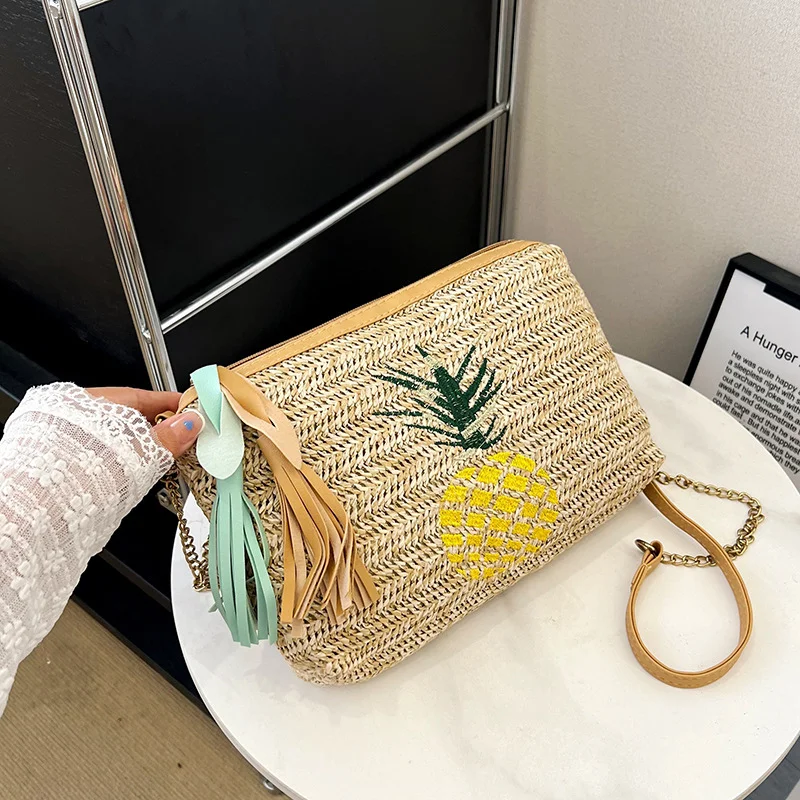 Fashion Luggage & Bags Women's Handbags Shoulder Simple Small Fresh Straw Summer Beach Travel Leisure Mini Bolsa Feminina