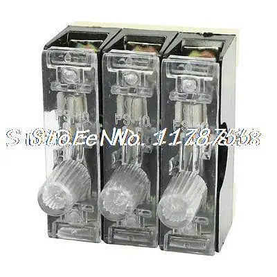 

3 in 1 AC 250V 10A FS-10 6 x 30mm Fuse Single Pole Fuse Holder