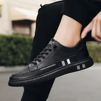 black white leather sneakers boys sport vulcanized shoes men comfort spring sneakers mens casual shoes fashion school tennis