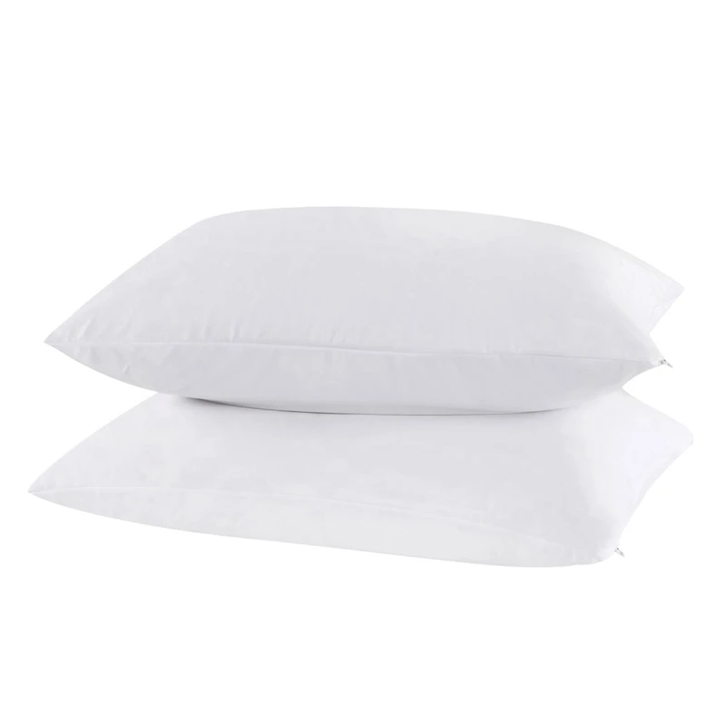 2 шт. белые наволочки для подушек водонепроницаемый протектор подушки от клещей