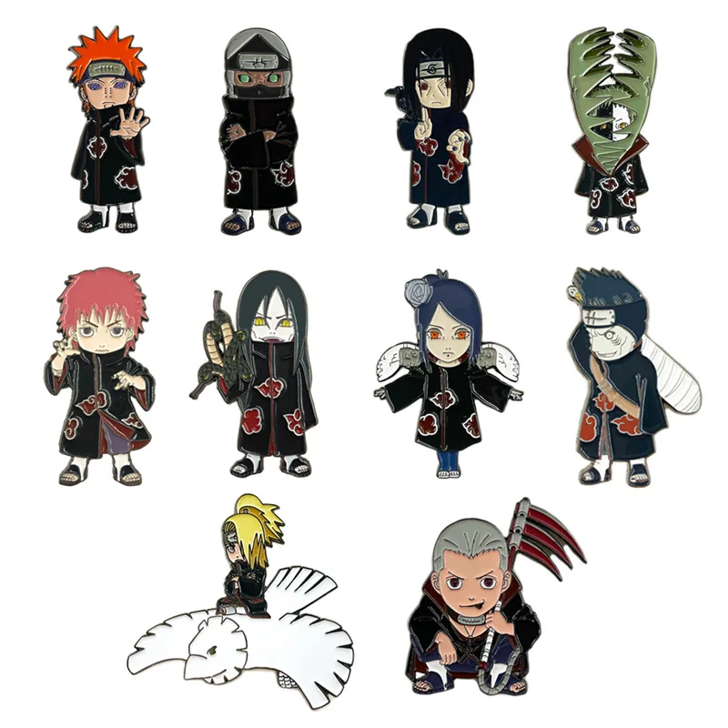 

Anime Naruto Akatsuki Deidara Uchiha Itachi Ghost Shark Brooch Cartoon Metal Badge copslay fans toys gift Badges Broochs Jewelry