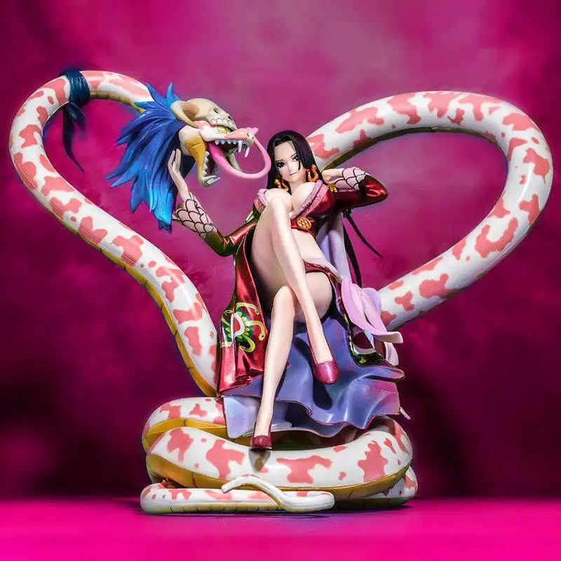 

Anime Figure One Piece Female Emperor Boa Hancock Hand-made Japanese Animation Decoration Snake Ji Cheongsam Gk Boy Gift Toyss