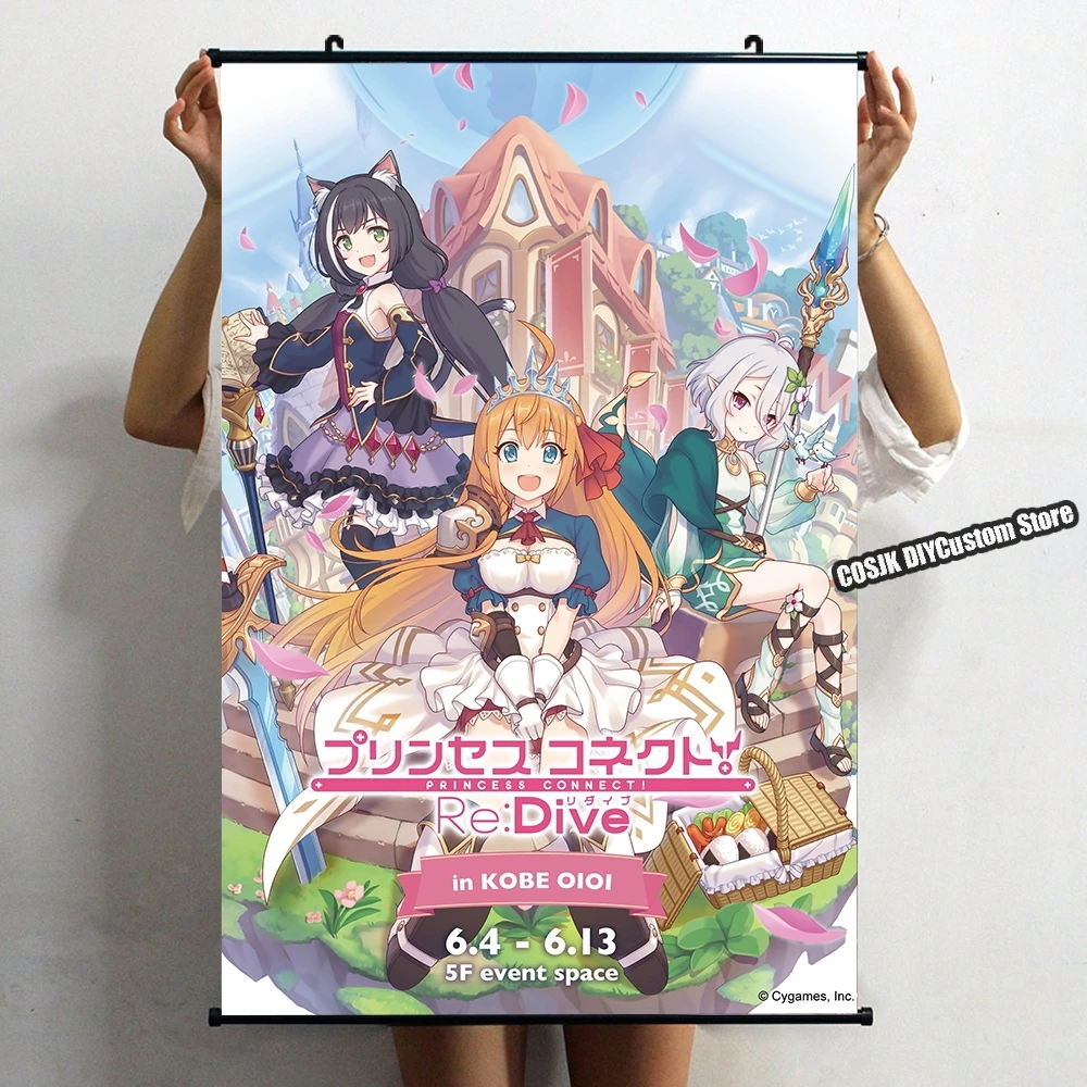 

Anime Princess Connect! Re:Dive Karyl Pecorine Poster Wall Scroll Home Decor Living Room Decoration Collectible Art Gifts