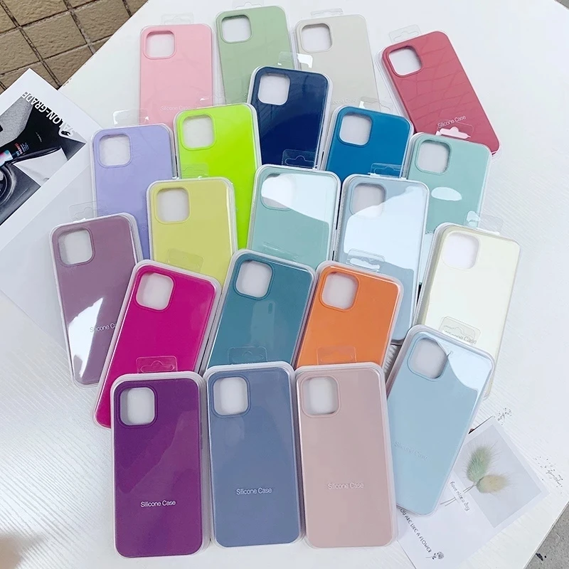 

Original Silicone Soft Case For iPhone 11 Pro Max X XR XS MAX 7 8 Plus Brand Full Shockproof Phone Cover